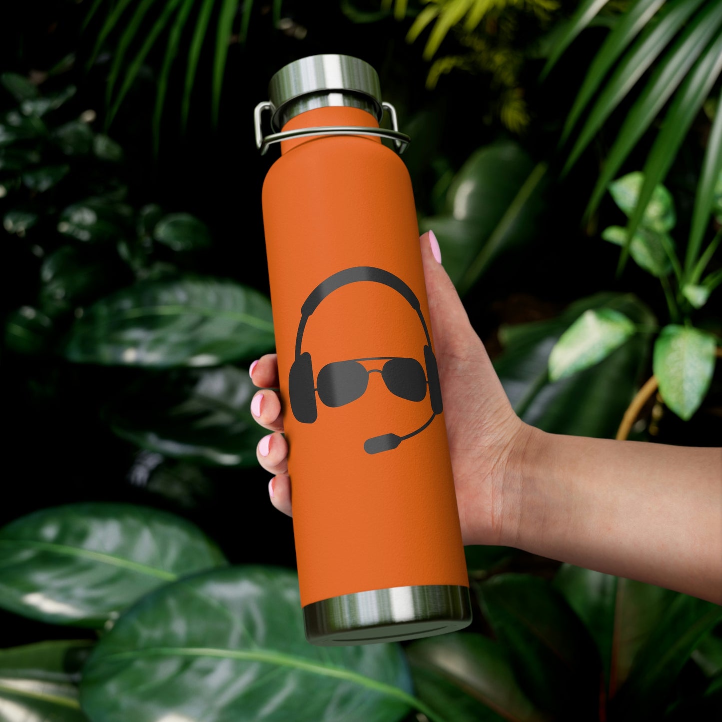 Pilot Headset and Sunglasses Copper Vacuum Insulated Bottle, 22oz