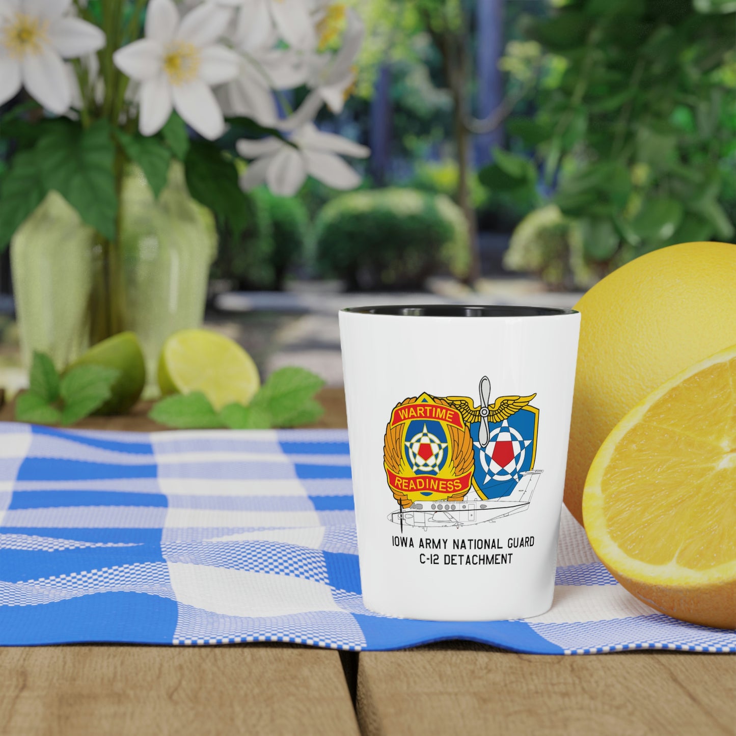 Iowa C-12 Det. Shot Glass