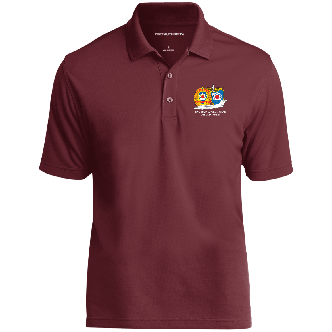 Iowa C-12 Det. Dry Zone UV Micro-Mesh Polo