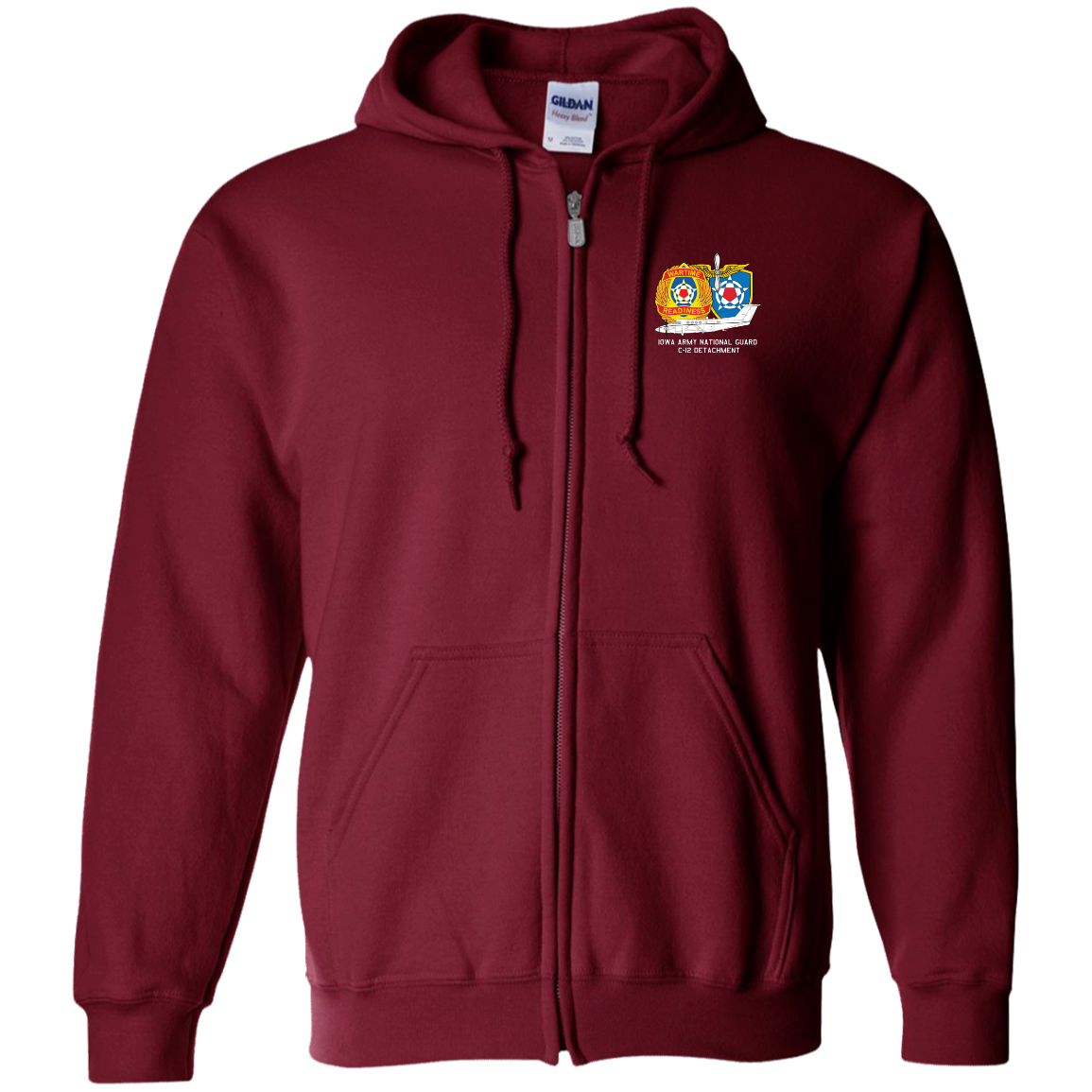 Iowa C-12 Det Zip up Hooded Sweatshirt