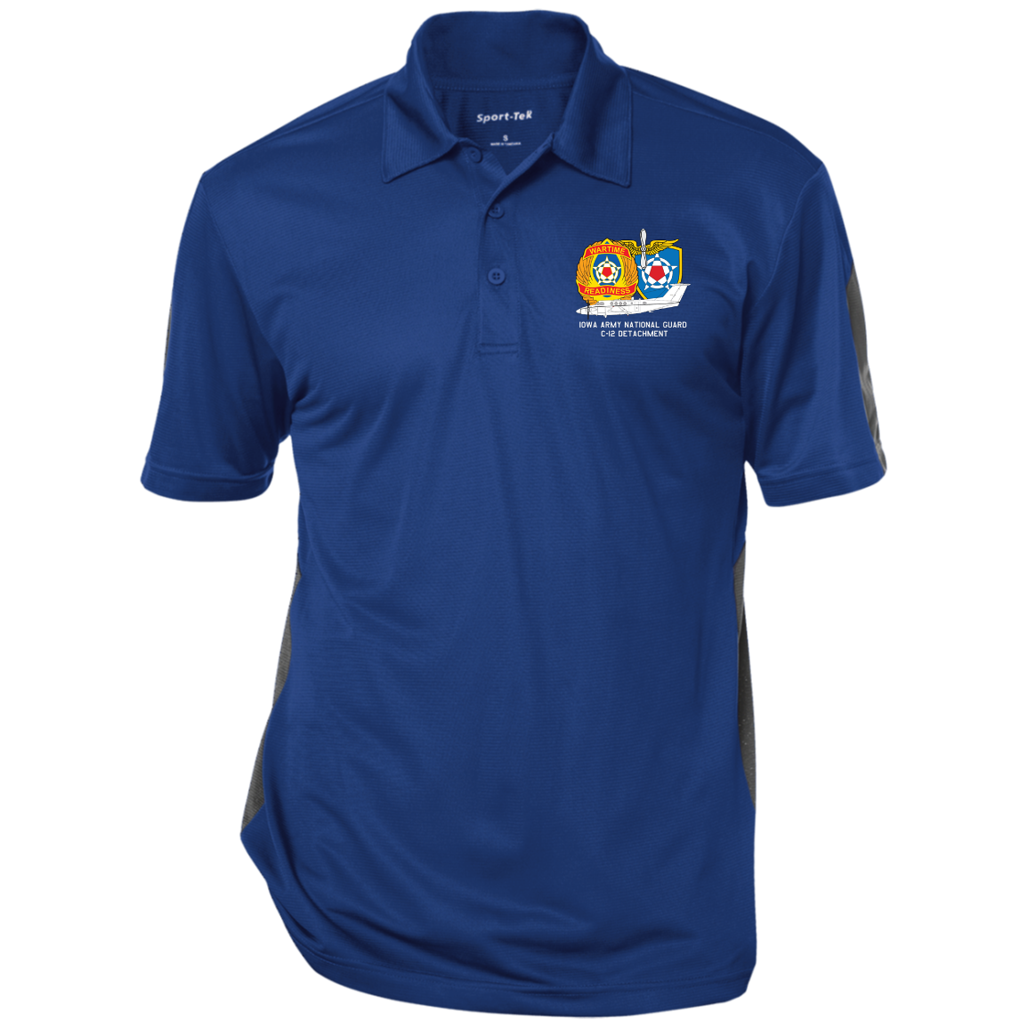 Iowa C-12 Det. ST695 Performance Textured Three-Button Polo