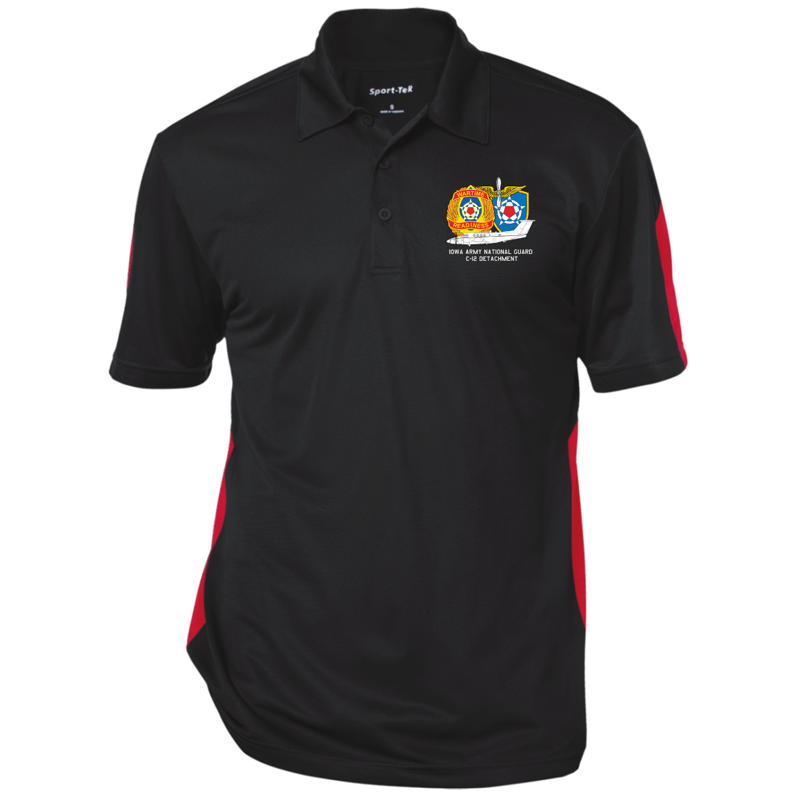 Iowa C-12 Det. ST695 Performance Textured Three-Button Polo
