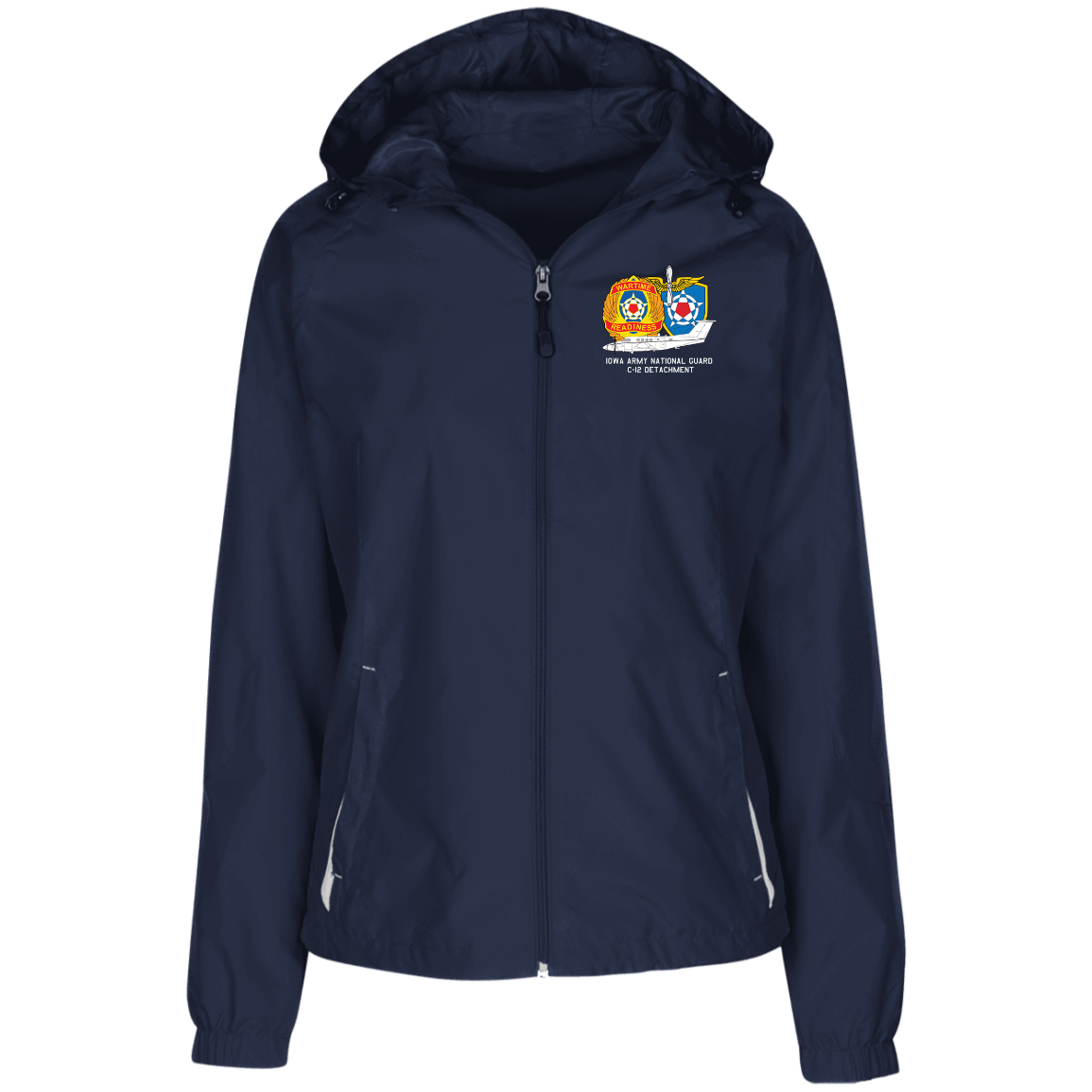 Iowa C-12 Det. LST76 Ladies' Jersey-Lined Hooded Windbreaker