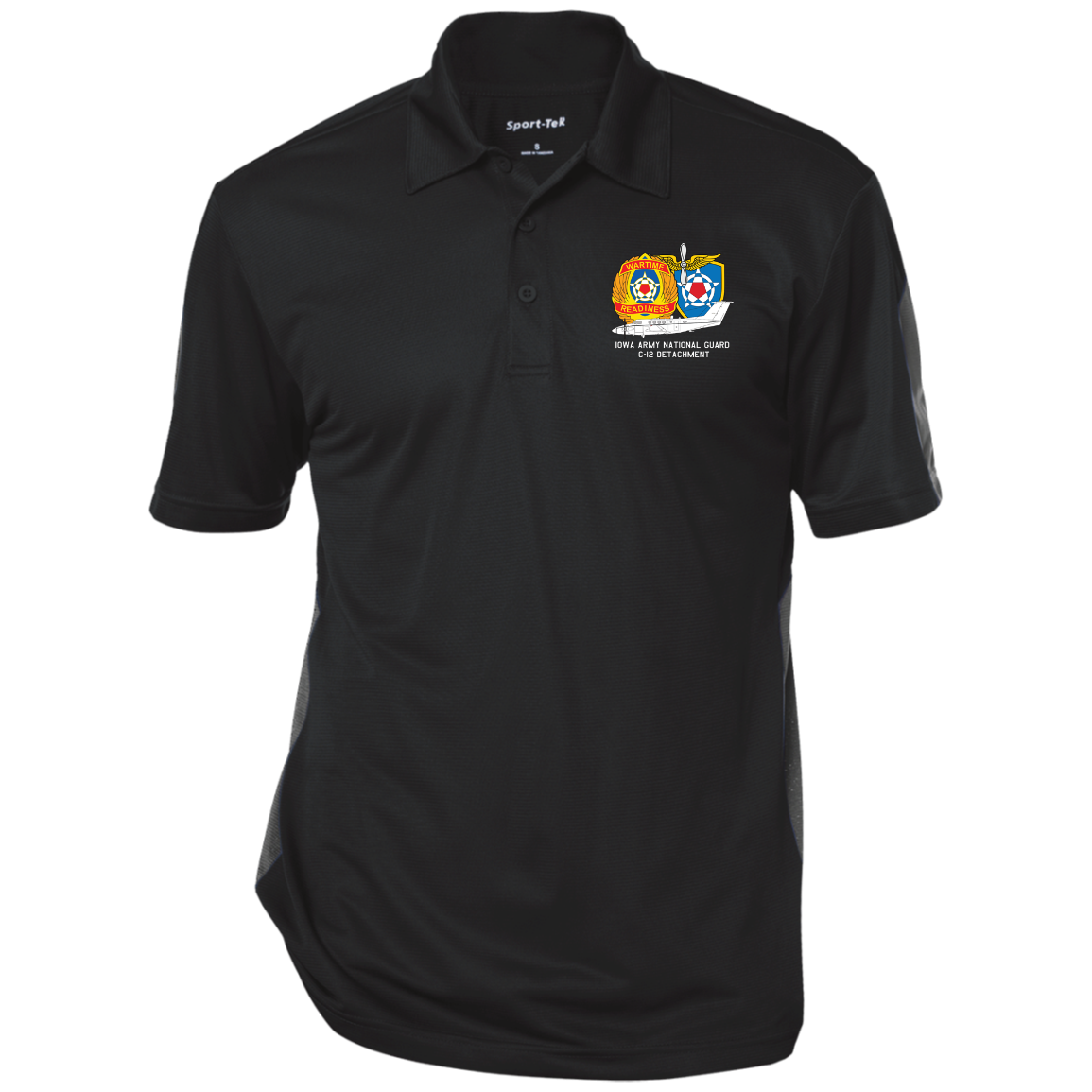 Iowa C-12 Det. ST695 Performance Textured Three-Button Polo