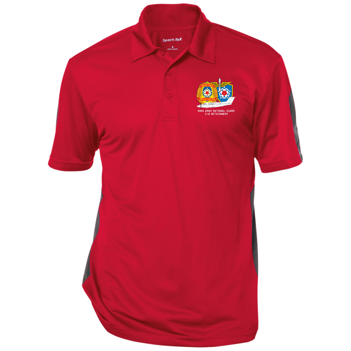Iowa C-12 Det. ST695 Performance Textured Three-Button Polo