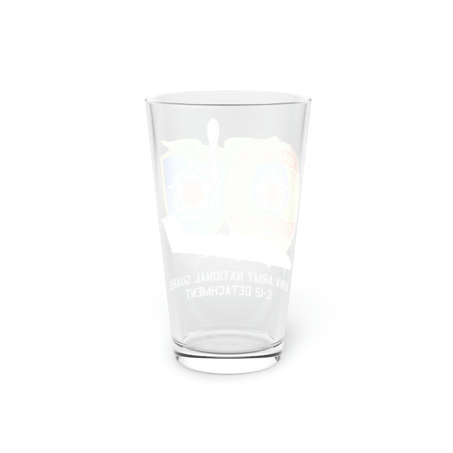 Iowa C-12 Det. Pint Glass, 16oz