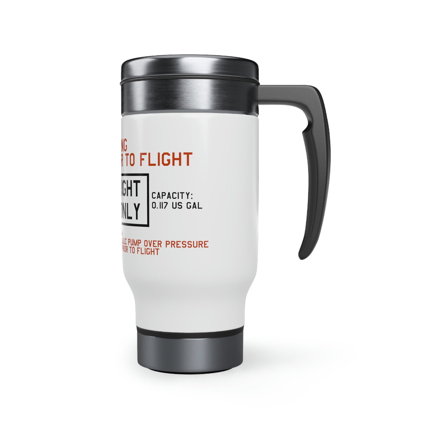 Pilot Pre-flight Fluid Reservoir | Stainless Steel Travel Mug with Handle, 14oz