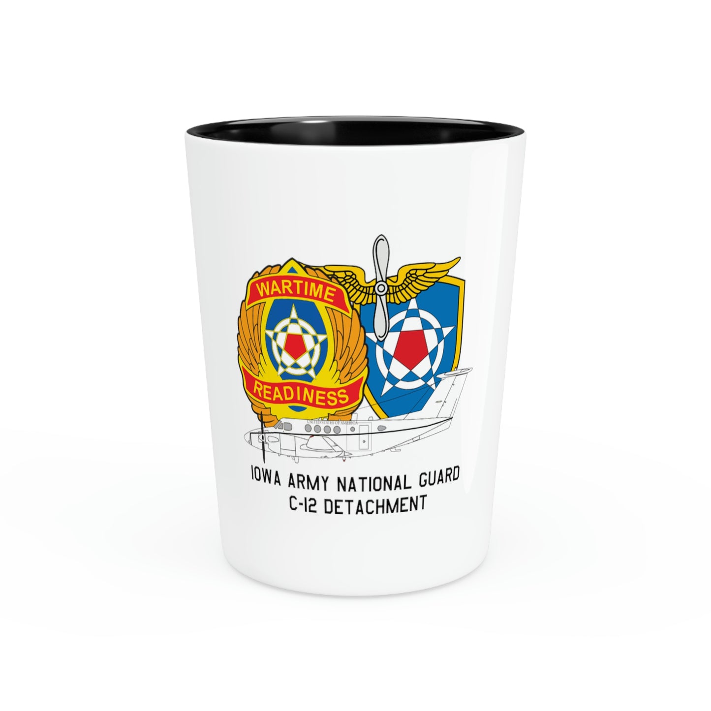 Iowa C-12 Det. Shot Glass