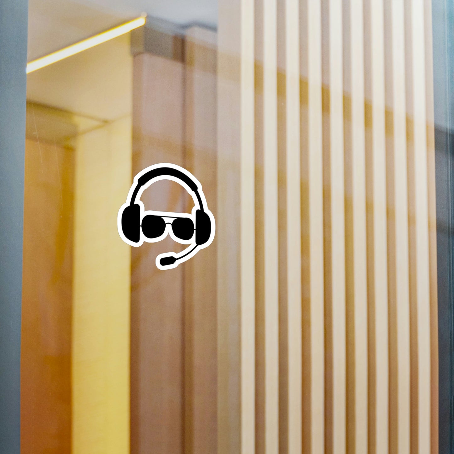 Pilot Headset and Sunglasses Sticker