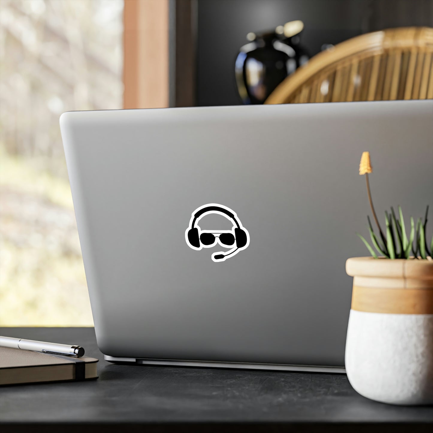 Pilot Headset and Sunglasses Sticker