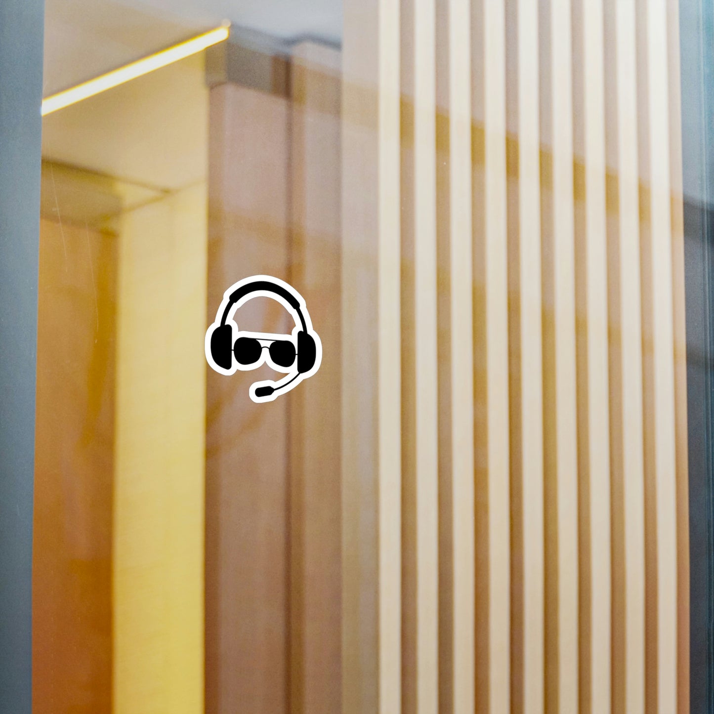 Pilot Headset and Sunglasses Sticker