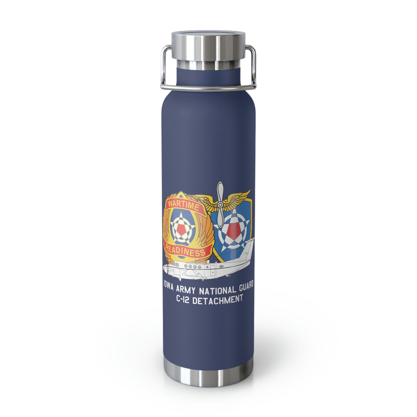 Iowa C-12 Det. Copper Vacuum Insulated Bottle, 22oz