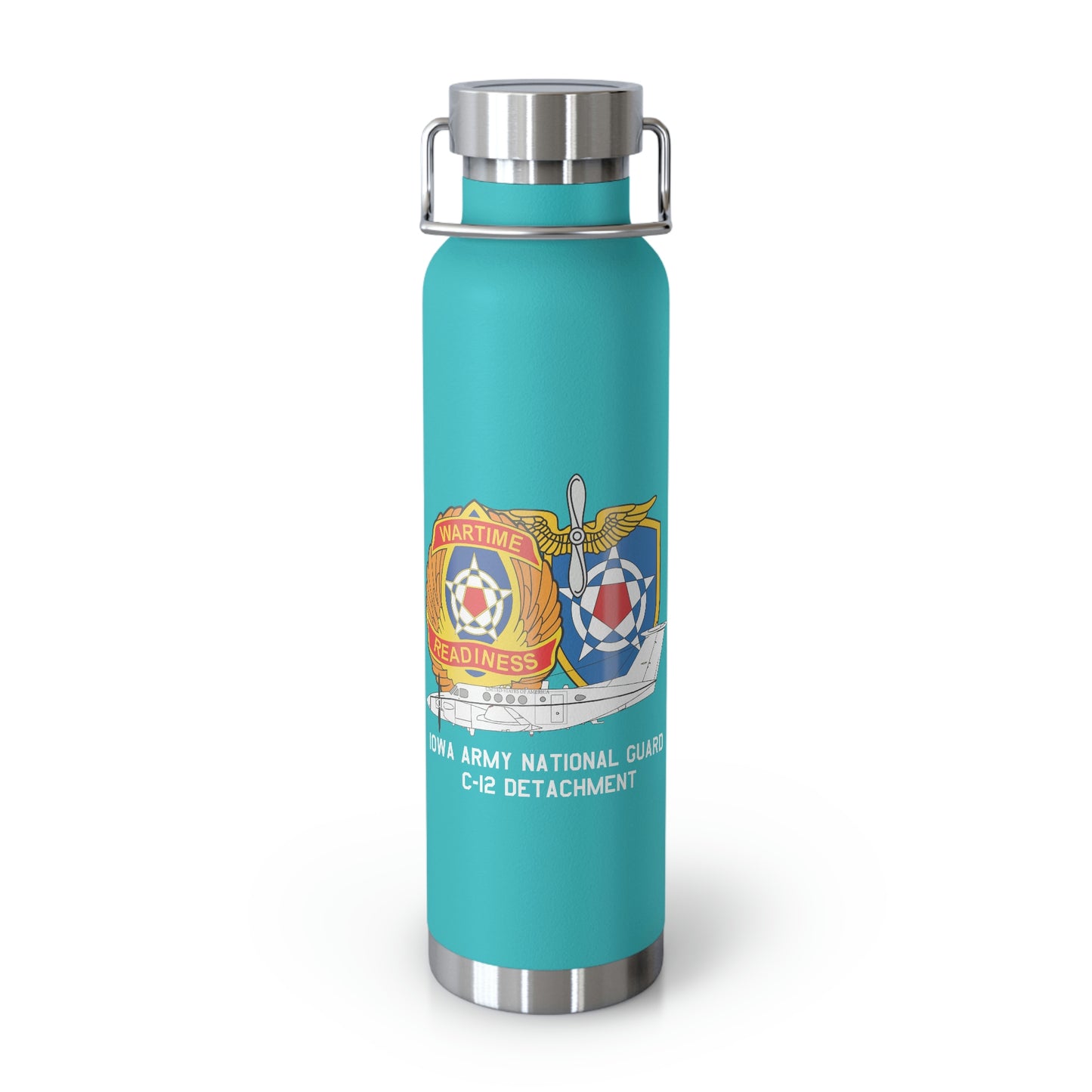 Iowa C-12 Det. Copper Vacuum Insulated Bottle, 22oz