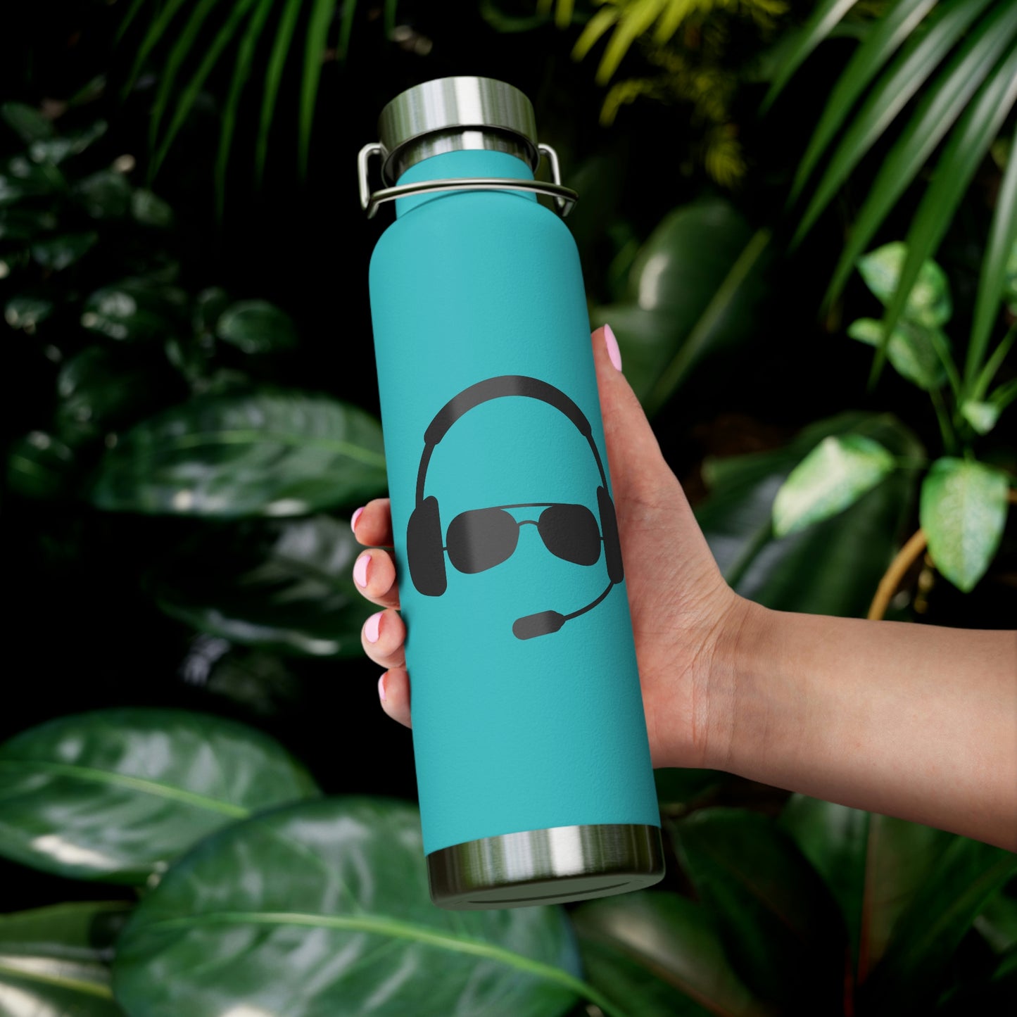 Pilot Headset and Sunglasses Copper Vacuum Insulated Bottle, 22oz