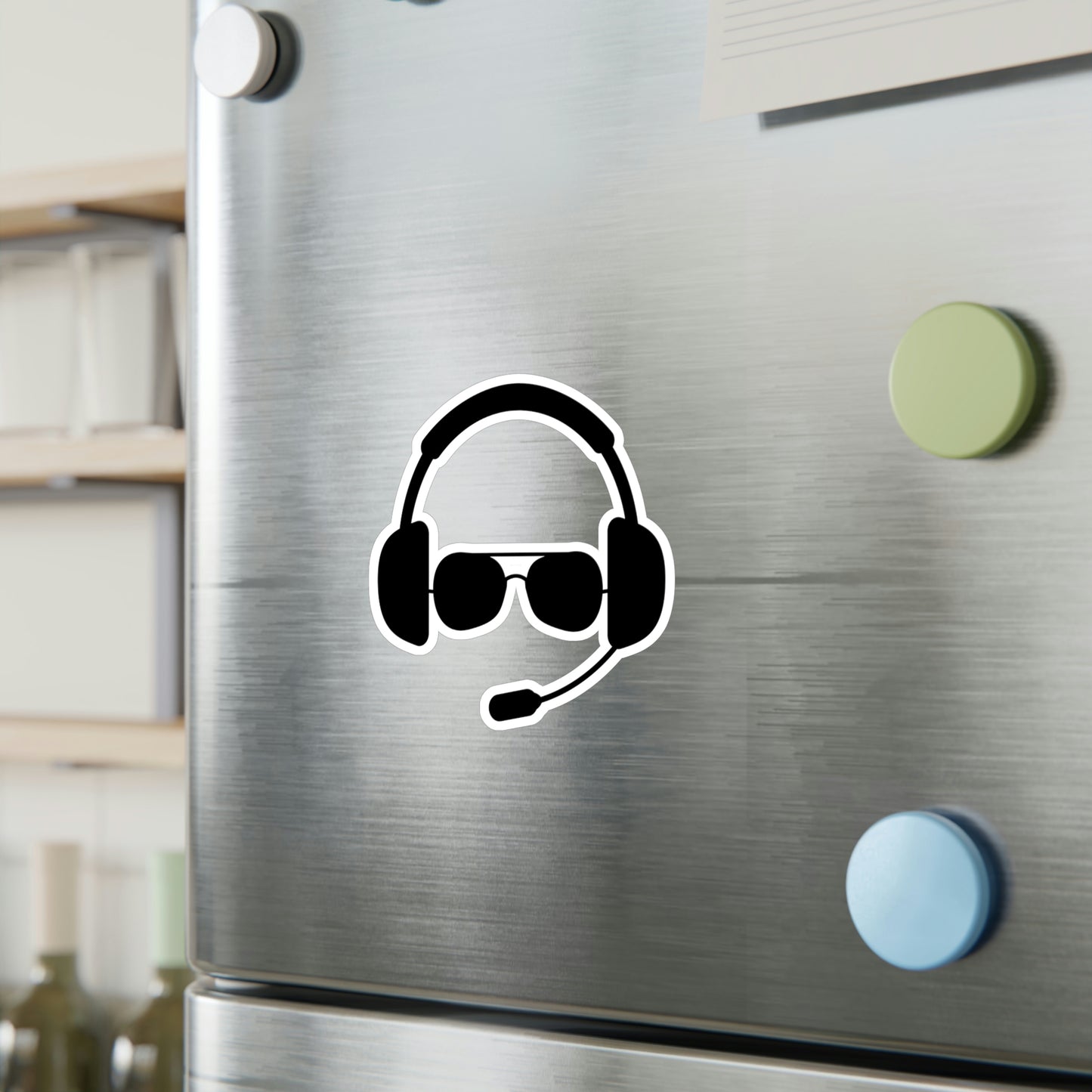 Pilot Headset and Sunglasses Sticker