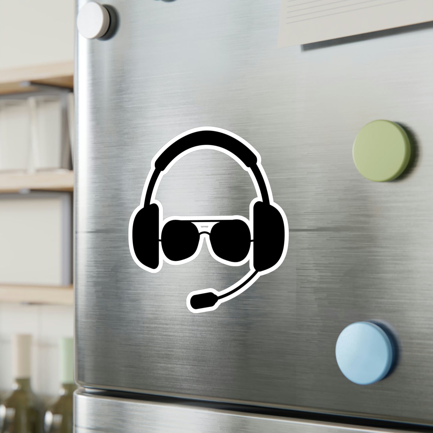 Pilot Headset and Sunglasses Sticker