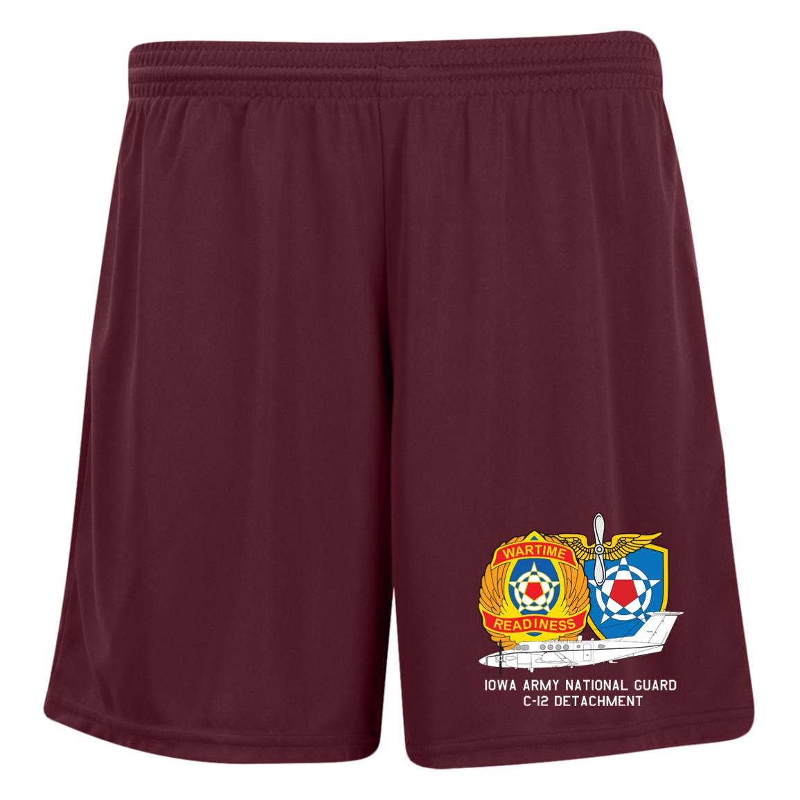 Iowa C-12 Det. 1423 Ladies' Moisture-Wicking 7 inch Inseam Training Shorts