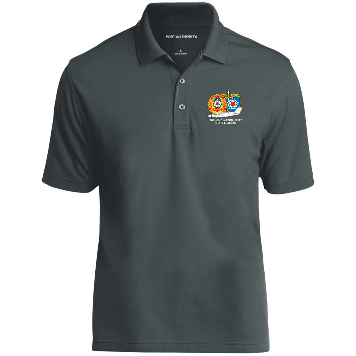 Iowa C-12 Det. Dry Zone UV Micro-Mesh Polo