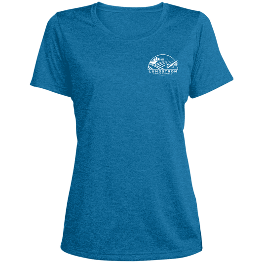 LST360 Ladies' Heather Scoop Neck Performance Tee