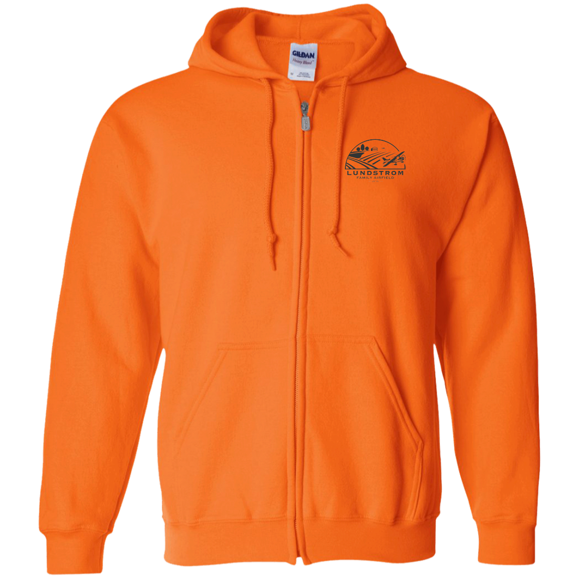 LFAD High Vis Left Chest G186 Zip Up Hooded Sweatshirt