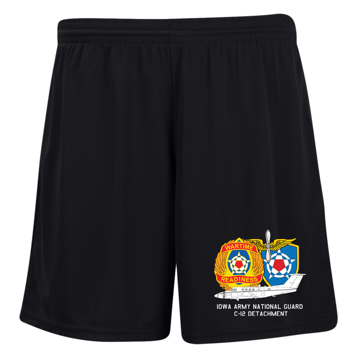 Iowa C-12 Det. 1423 Ladies' Moisture-Wicking 7 inch Inseam Training Shorts