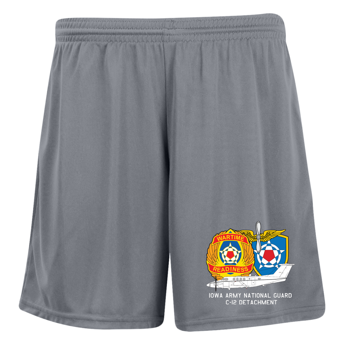 Iowa C-12 Det. 1423 Ladies' Moisture-Wicking 7 inch Inseam Training Shorts