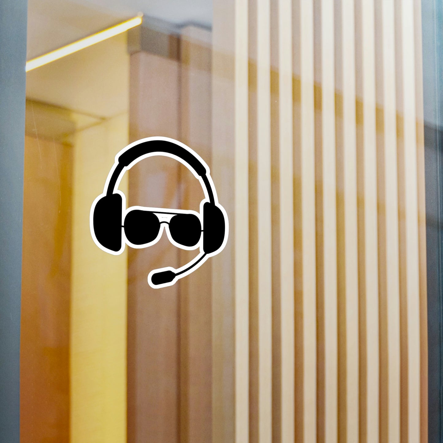 Pilot Headset and Sunglasses Sticker