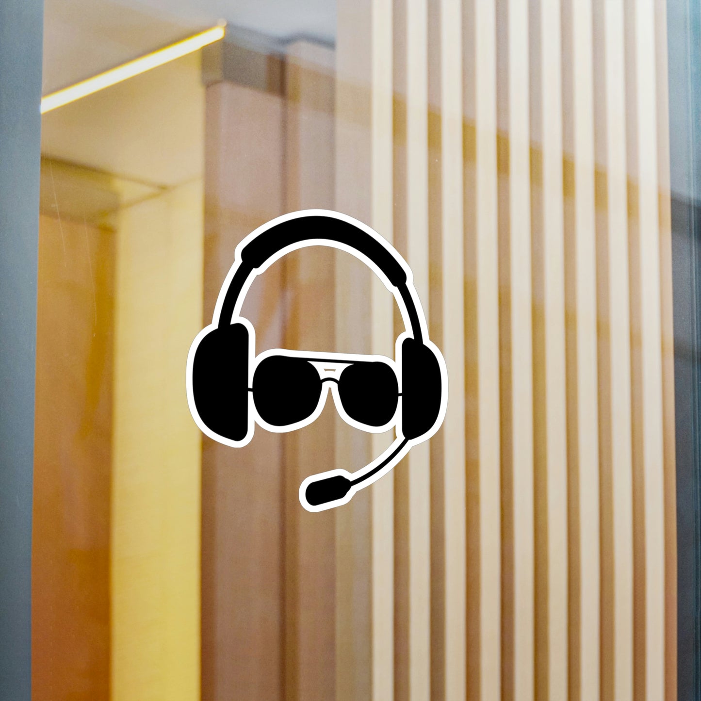 Pilot Headset and Sunglasses Sticker