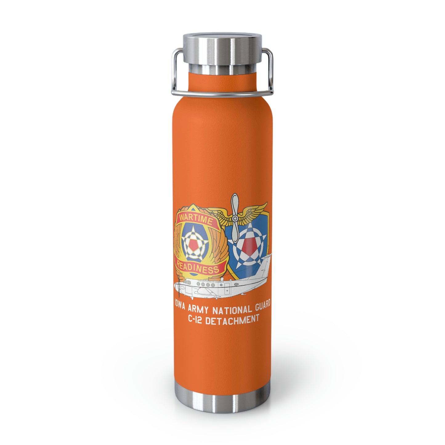 Iowa C-12 Det. Copper Vacuum Insulated Bottle, 22oz