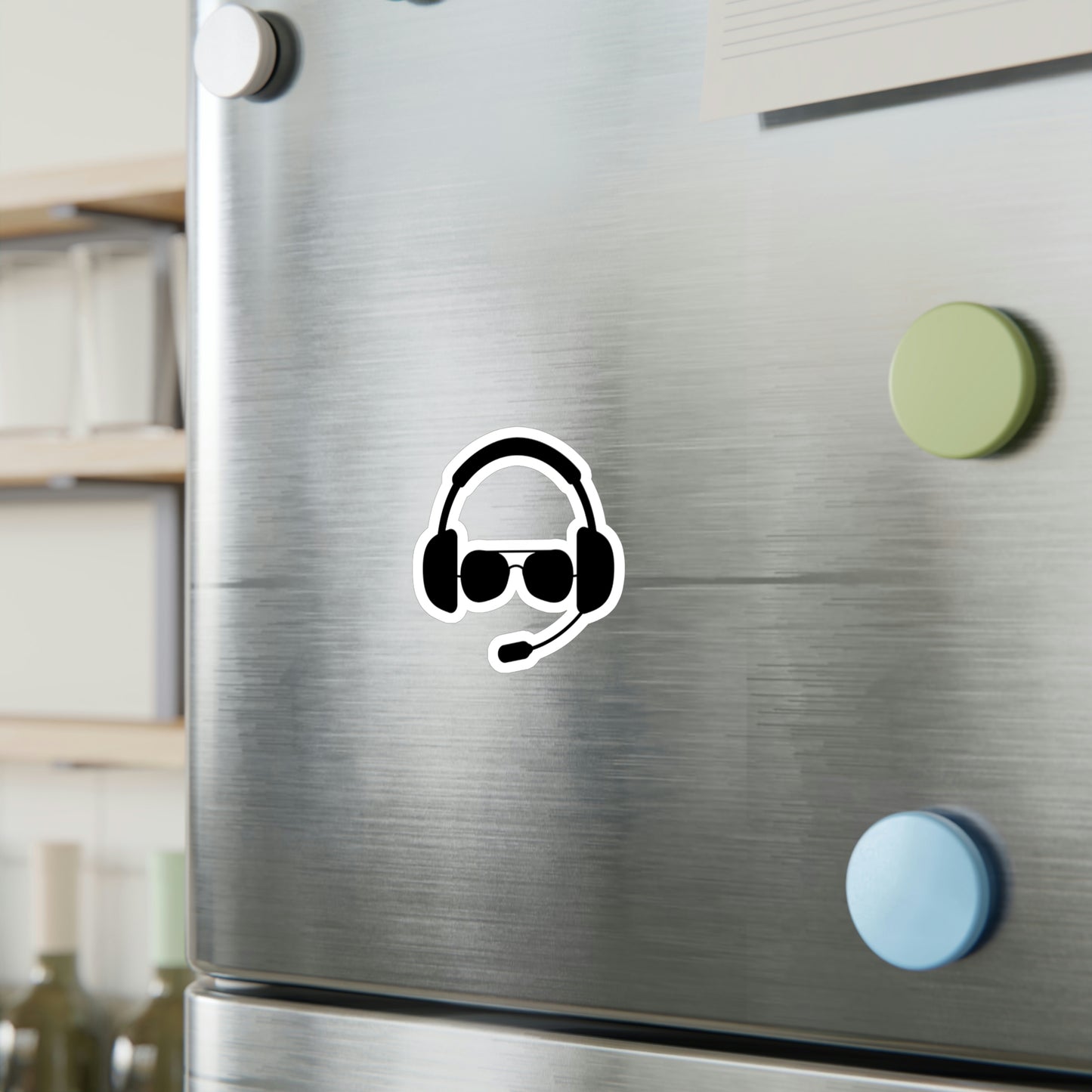 Pilot Headset and Sunglasses Sticker